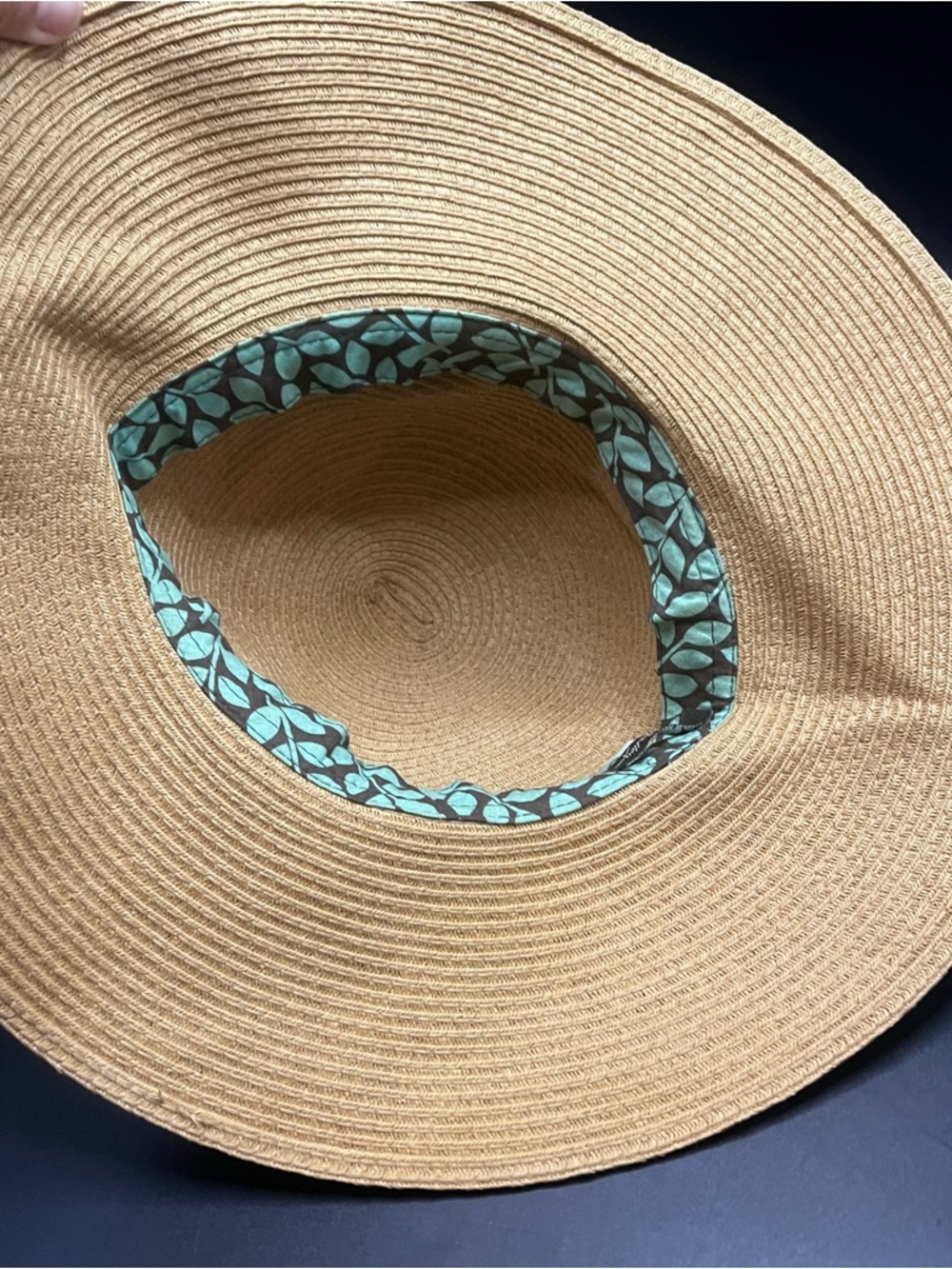 Vera Bradley Woven Straw Wide Brimmed Floppy Sun Beach Hat Retired Floral Print - Picture 6 of 6